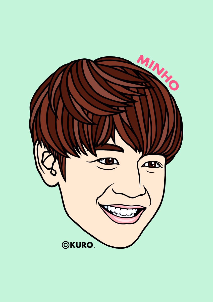 Blackmaniac On Twitter 12 Shinee10thanniversary Shinee シャイニー ミンホ Minho イラスト好きさんと繋がりたい イラストレーター ポストカード ステッカー お仕事募集中