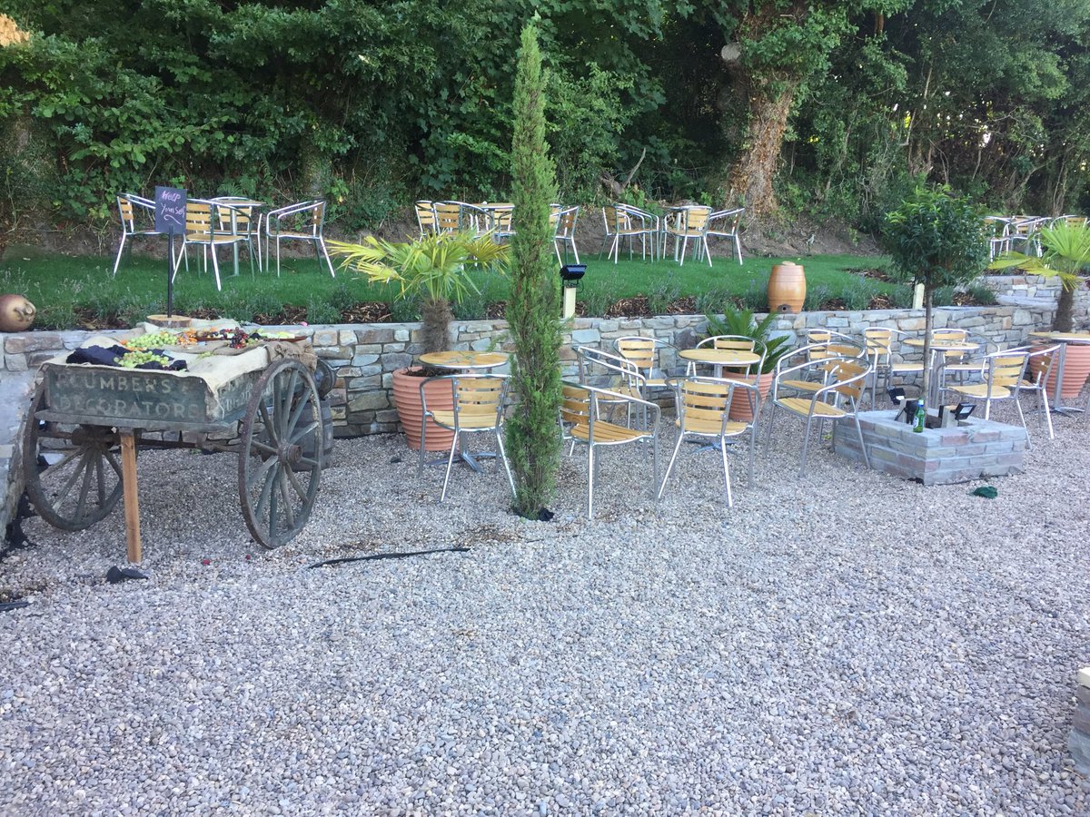 The new Italian garden, perfect for a drinks reception following the wedding ceremony at the old rectory and gardens