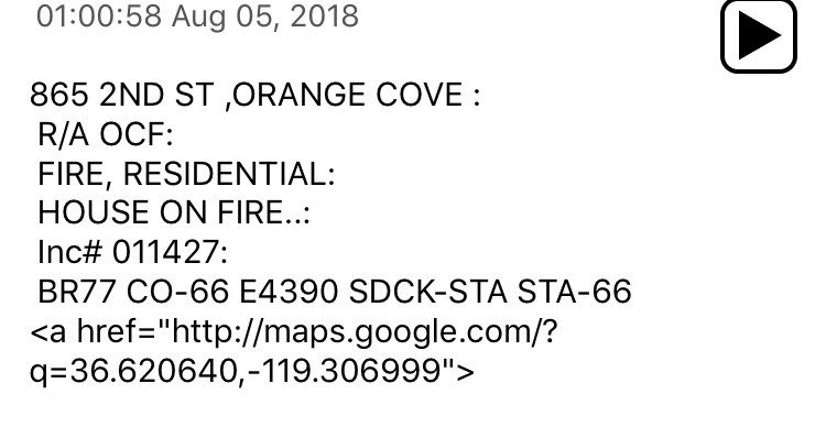 OrangeCoveFire's tweet photo. Crew currently combating a #structurefire https://t.co/ZTnZ9d07nd