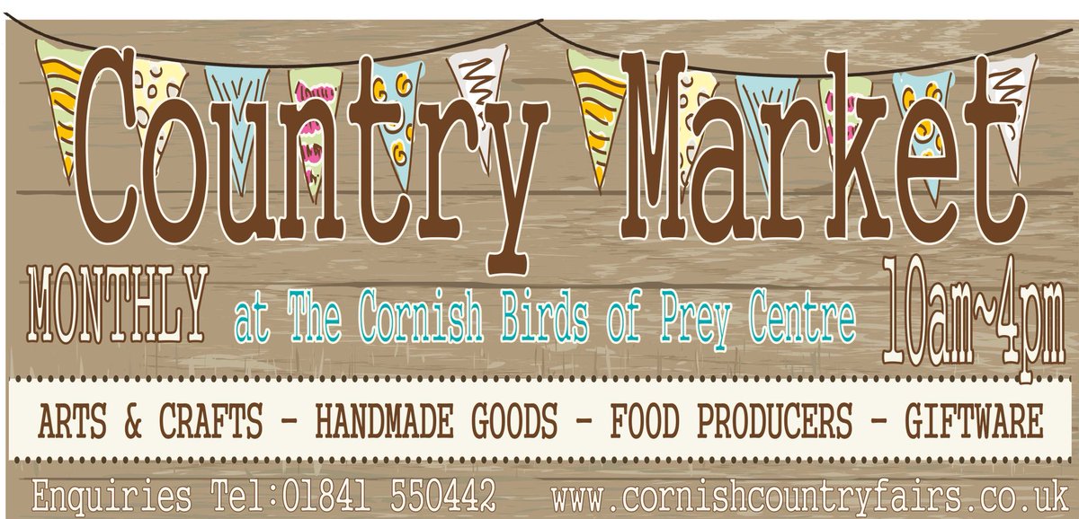 Today Sunday 5th August a great Country Market <a href="/CornishBOP/">CornishBirdsOfPrey</a>