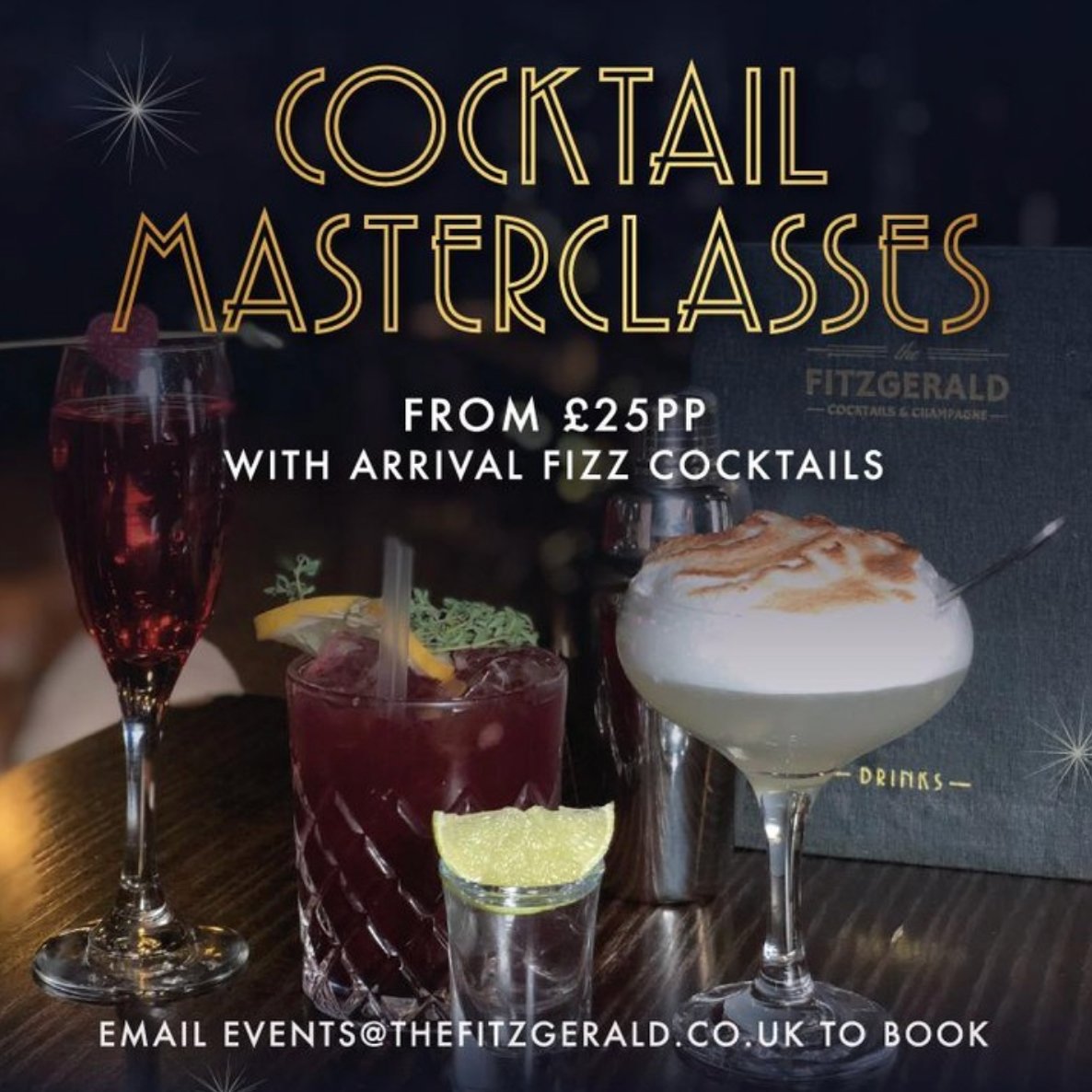In our Cocktail Masterclass our professional bartenders will guide you through creating a wonderful selection of lavish cocktails to tantalise your tastebuds and impress your friends with! To book, get in touch at ow.ly/pwbF30lb0pN
