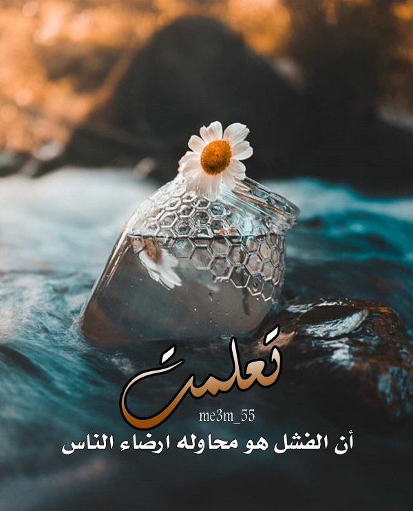 تعلمت
ان الفشل هو محاوله ارضاء الناس