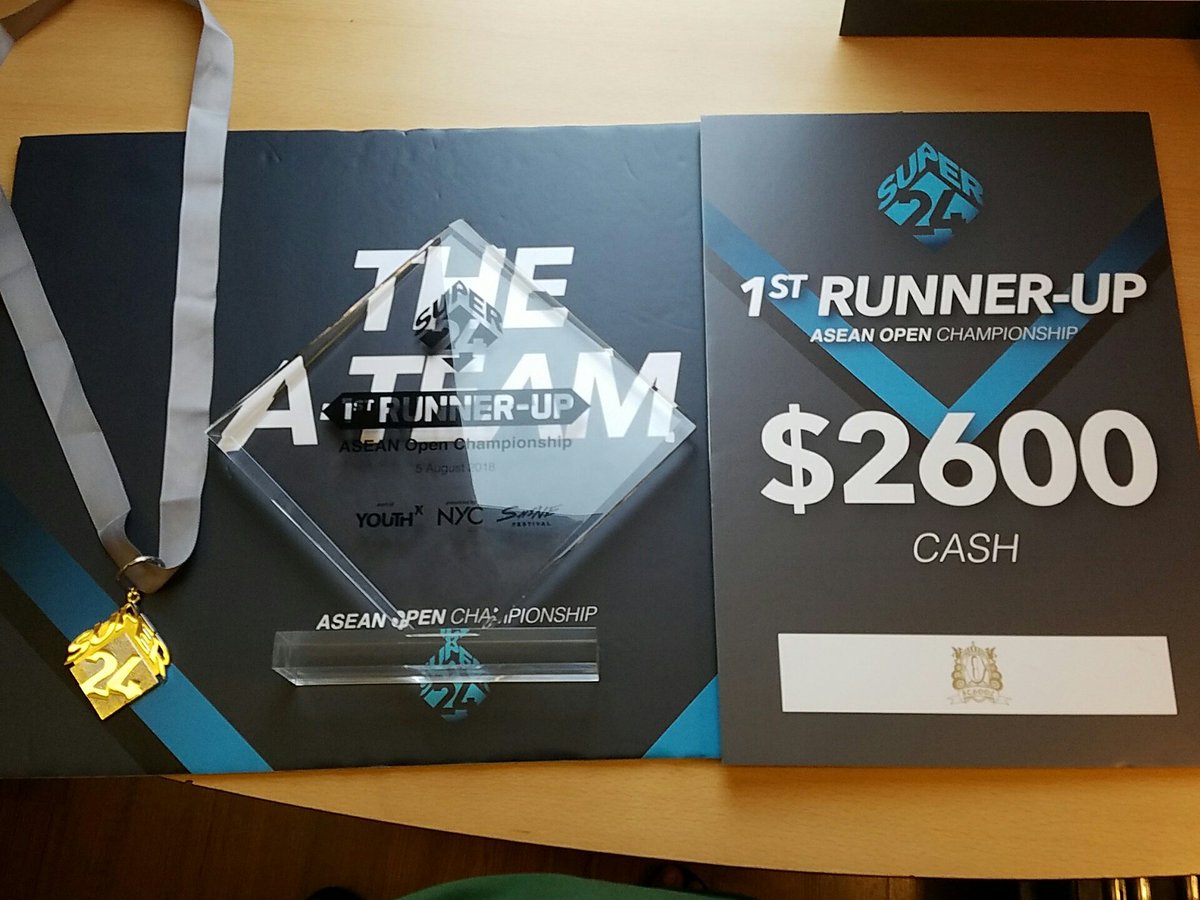 1st Runner Up tayo Pilipinas!! <a href="/ATeamPH_/">The A-Team</a> 
Thankyou <a href="/super24sg/">super24</a> and <a href="/oschoolofficial/">O School Ltd</a> for making this possible 💕 
TO GOD BE ALL THE GLORY 😇