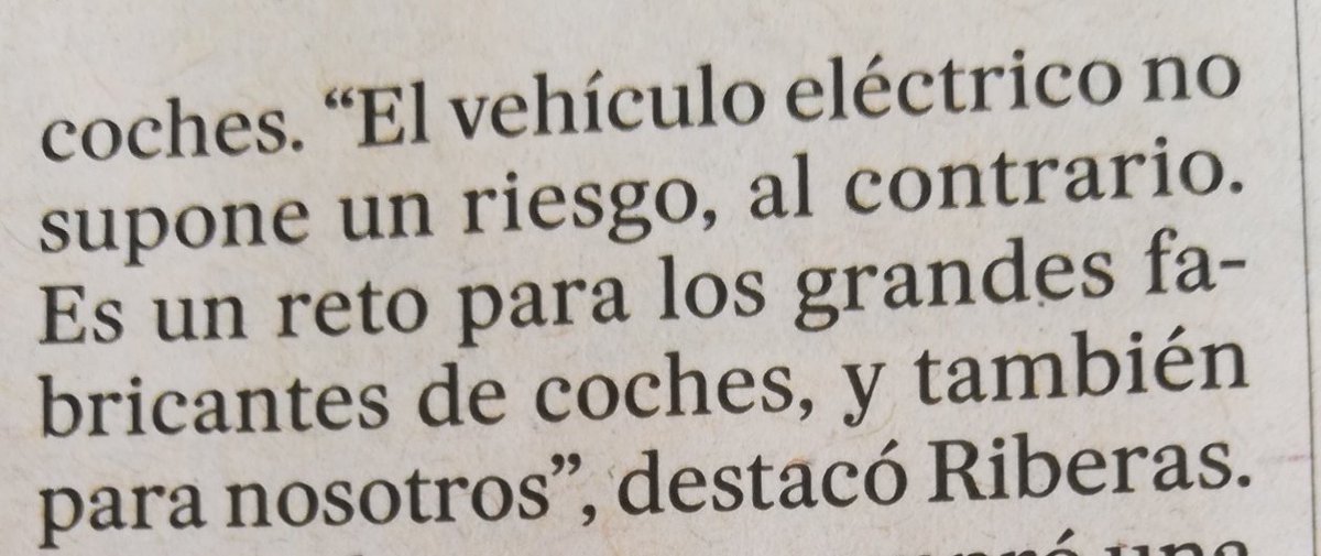 Arturopdelucia's tweet photo. Lo dice hoy en @el_pais Francisco Riberas, presidente de @gestamp_es, proveedor de la Automoción con 105 plantas en el mundo, 41.000 empleados (6.500 en España) y candidata a entrar en el Ibex35: El #vehículoeléctrico NO ES un riesgo, al contrario. Es una oportunidad de negocio https://t.co/WzQWC2lODW
