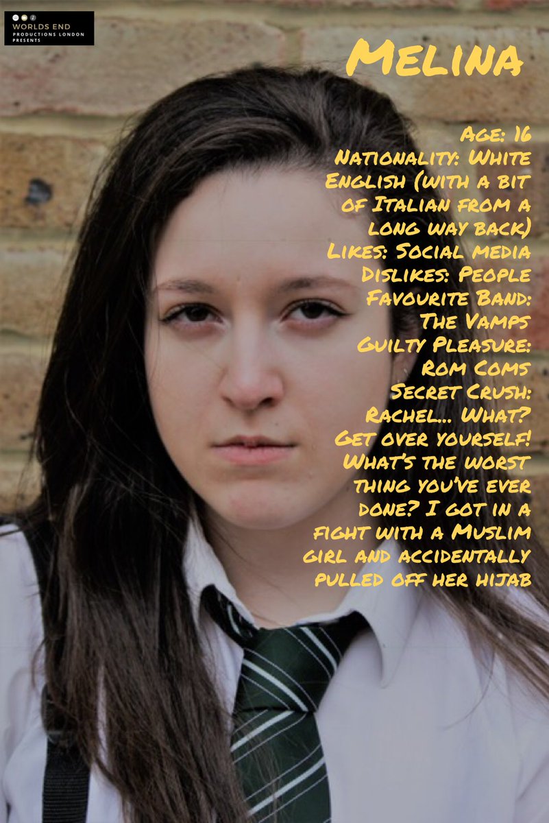 Meet Melina (Lemonitsa Petris), one of our ‘Extremism’ classmates. Shows are at 1pm, daily at PQA Venues. Tickets are on sale now from tickets.edfringe.com/whats-on/extre…
This powerful drama about fear, friendship and the increasing polarisation of today’s society is a must see.