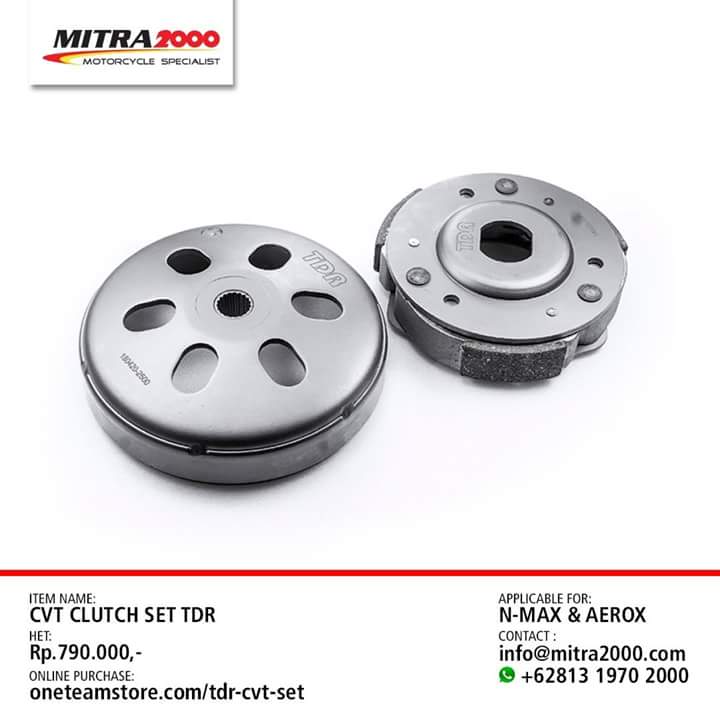 tdrmitra2000's tweet photo. #TDR #CVTClutchSet gives better performance and longer durability.
For N-MAX 155 - https://t.co/awGkZHI4Cc
For AEROX 155 - https://t.co/Q5N6cs5c3H
#HighPerformanceTechnology #18Solutions
#HighPerformanceSolutions #Power #ClutchTransmissionCVTSystems https://t.co/c2Mnn1LFRr
