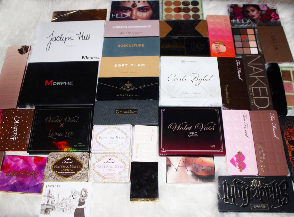 cosmeticsbycmr's tweet image. so i did a thing and decluttered 22 palettes.. and this is what’s left! 😲 @ABHcosmetics @tartecosmetics @MorpheBrushes @TooFaced @hudabeauty #makeup #eyeshadow #eyeshadowcollection