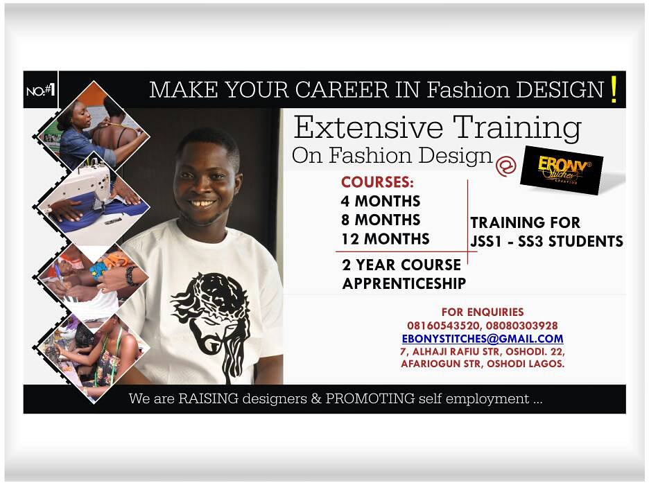 RaisingDesigner's tweet image. New section into Ebonystitches creation training center start 10th of September 
2018.#Be self employ. #Be empower. 0816054350.