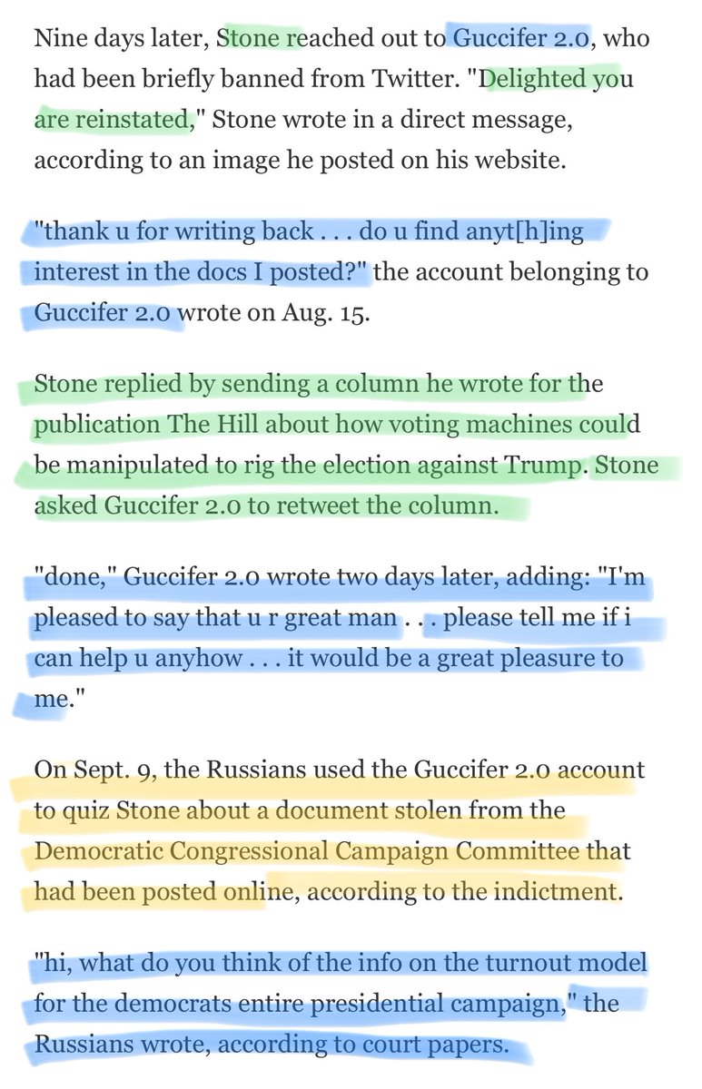 Why did Stone ask Guccifer to retweet his article on rigging elections Why did Guccifer ask Stone his opinion on the docs he posted- including Sept 9th on the Democrat’s turnout model for the Presidential campaignStone’s comments in green, Guccifer 2.0 in blue.