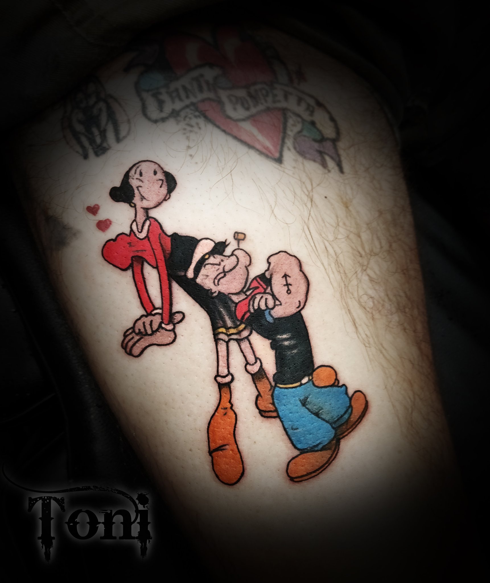 Tony Talbert on Instagram: “Healed popeye on @moshuaglupker” | Tatoo,  Tatuagem, Tatuagens