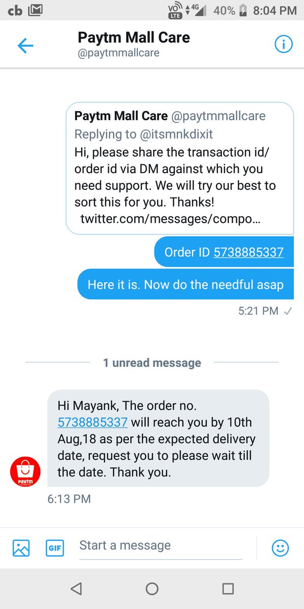 itsmnkdixit's tweet photo. Is this some kind of joke?
@Paytm @vijayshekhar 
My query was your overcharging compared to other websites and your Twitter handle comes with this solution. IQ=200 #paytmcheat https://t.co/whWOIZ8nym