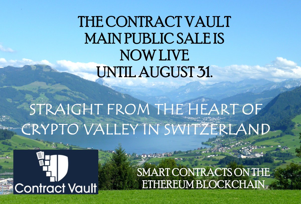 RT CryptaGMT: Don't miss out in the #ContractVault #ico main sale. The Contract Vault platform aims to cross the divide between manual and smart contracts with legally enforceable Ricardian contracts and templates. Visit the CV website here to sign up …