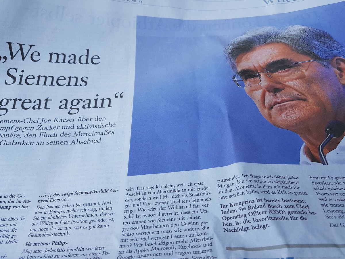 thomas_dettling's tweet photo. ■ "Die #Vision2020+ ist ein #Wachstumsprogramm. Es geht vorrangig nicht darum, Kosten zu drücken."
Klasse Interview mit CEO @JoeKaeser in der @FAZ_NET
https://t.co/xu08iMiFza
@JochenWallisch
@Maria__Ferraro
#Kundennähe #Ownership #Ingenuity #Perspektiven #Menschen #Zukunft https://t.co/5sGCBPHOqV