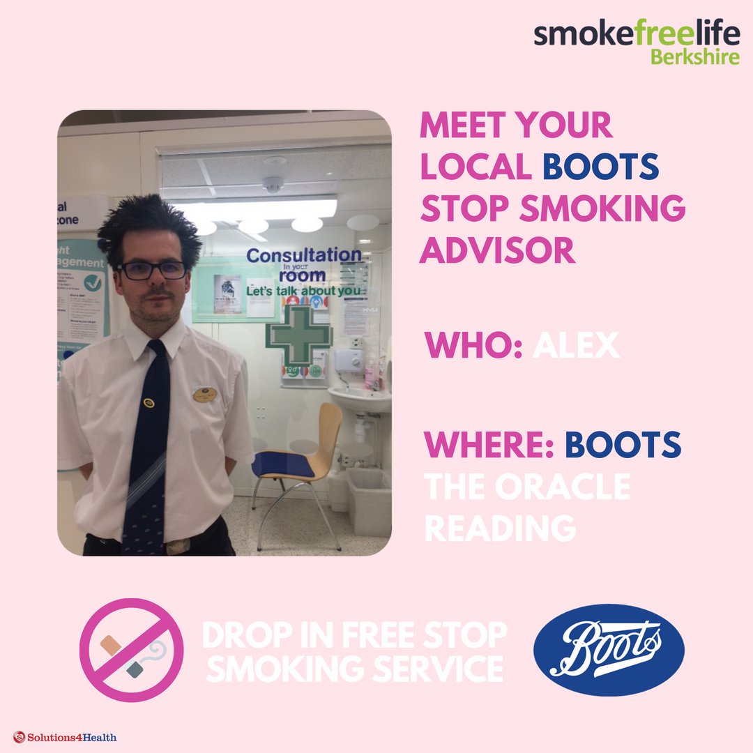berkssmokefree's tweet photo. Have you met your local boots stop smoking advisor yet π π? Meet Alex at #Reading The Oracle to get some help in getting started!
#smokefree #smokefreelife #smokefreelifeberkshire #berkshire #stopsmoking #quitsmoking #caversham #norcot #southcote #thames #tilehurst #whitley https://t.co/5n11GcFLVJ