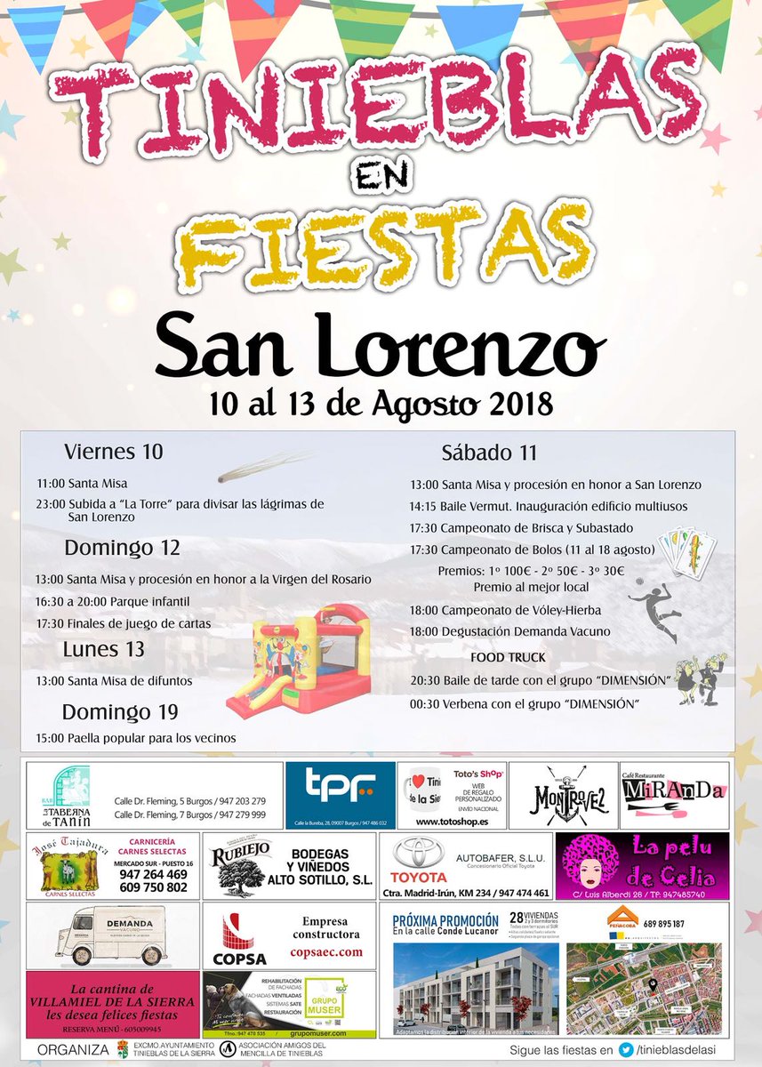 TinieblasdelaSi's tweet photo. Ya queda menos para celebrar nuestras fiestas patronales en honor a San Lorenzo y a la Virgen del Rosario. Os esperamos por éste humilde, sencillo, tranquilo pero paradisíaco 😉 pueblecito de la @sierralademanda!! @Burgosenelmundo @CyLesVida @demandavacuno @BurgosTur @Turalbur https://t.co/zVUvbt53xj