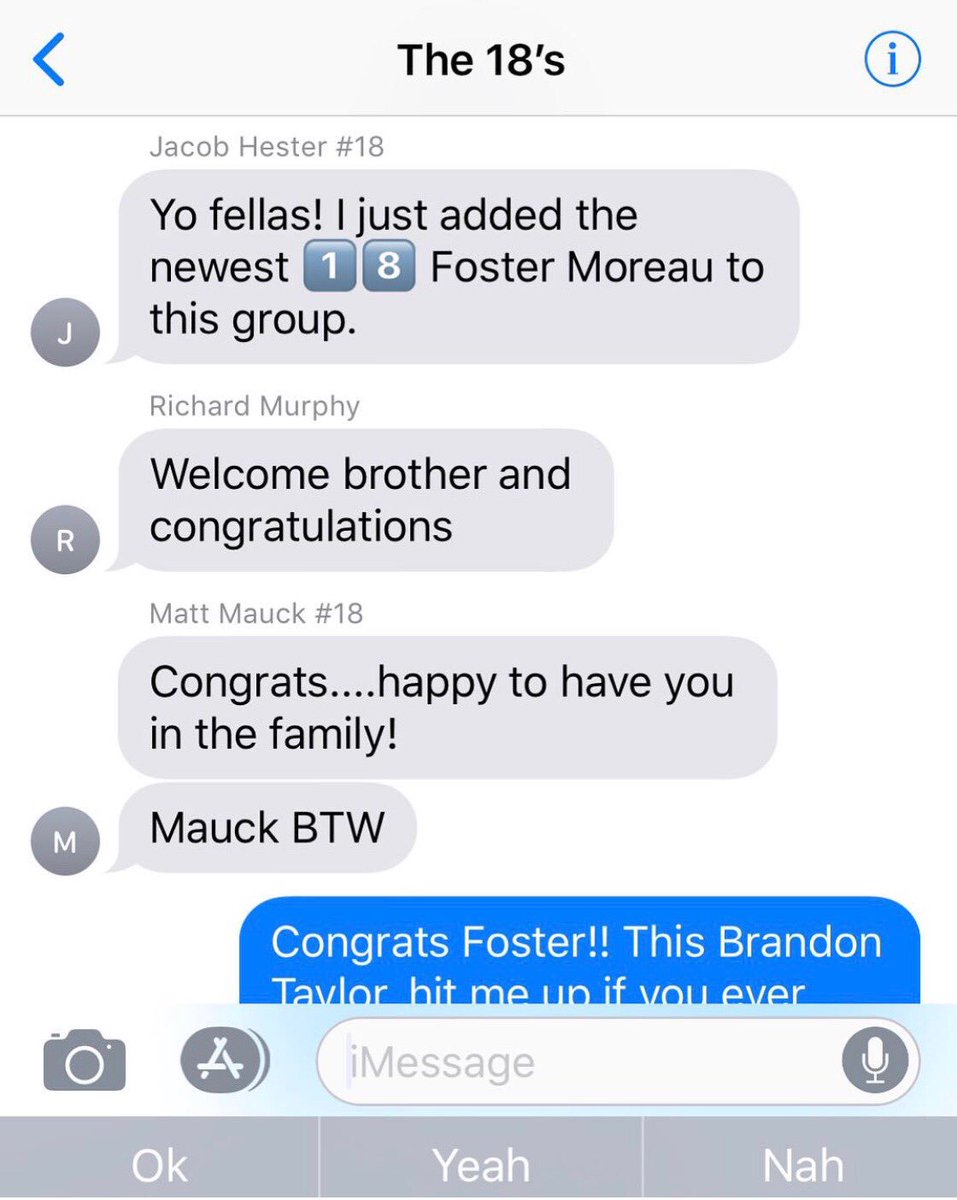 LSUfootball's tweet image. When you get added to the 18 group message...

@fhmoreau is officially a part of the family.
