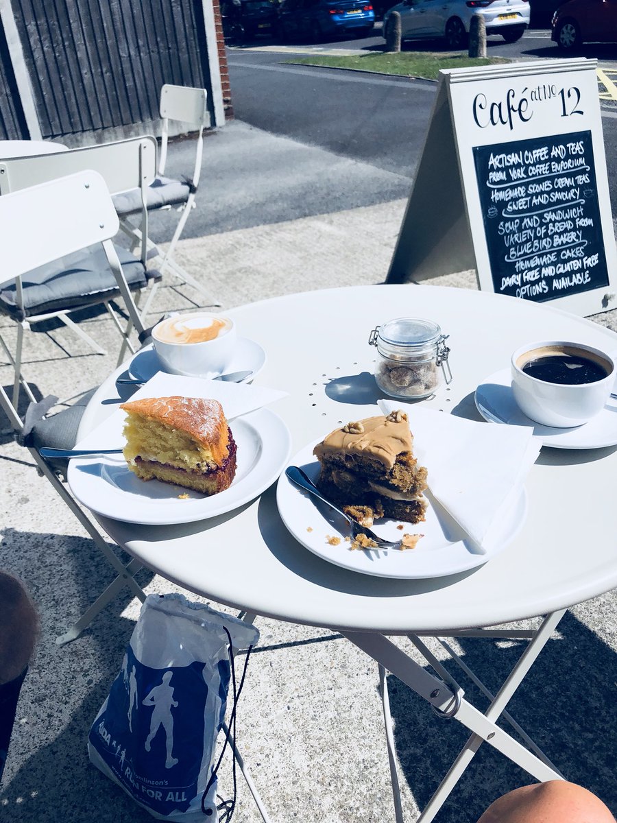 SueCub's tweet image. York 10k complete ... treat time cake and coffee thanks Brian