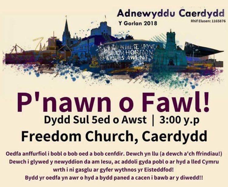 THJ1961's tweet photo. Yn sŵn neges heriol #OedfaEisteddfod, cyfle arall i fod yn rhan o addoliad a mawl ar Ddydd Sul #Eisteddfod2018 #YGorlan. @GwilymapAlun https://t.co/IynJP81gAX