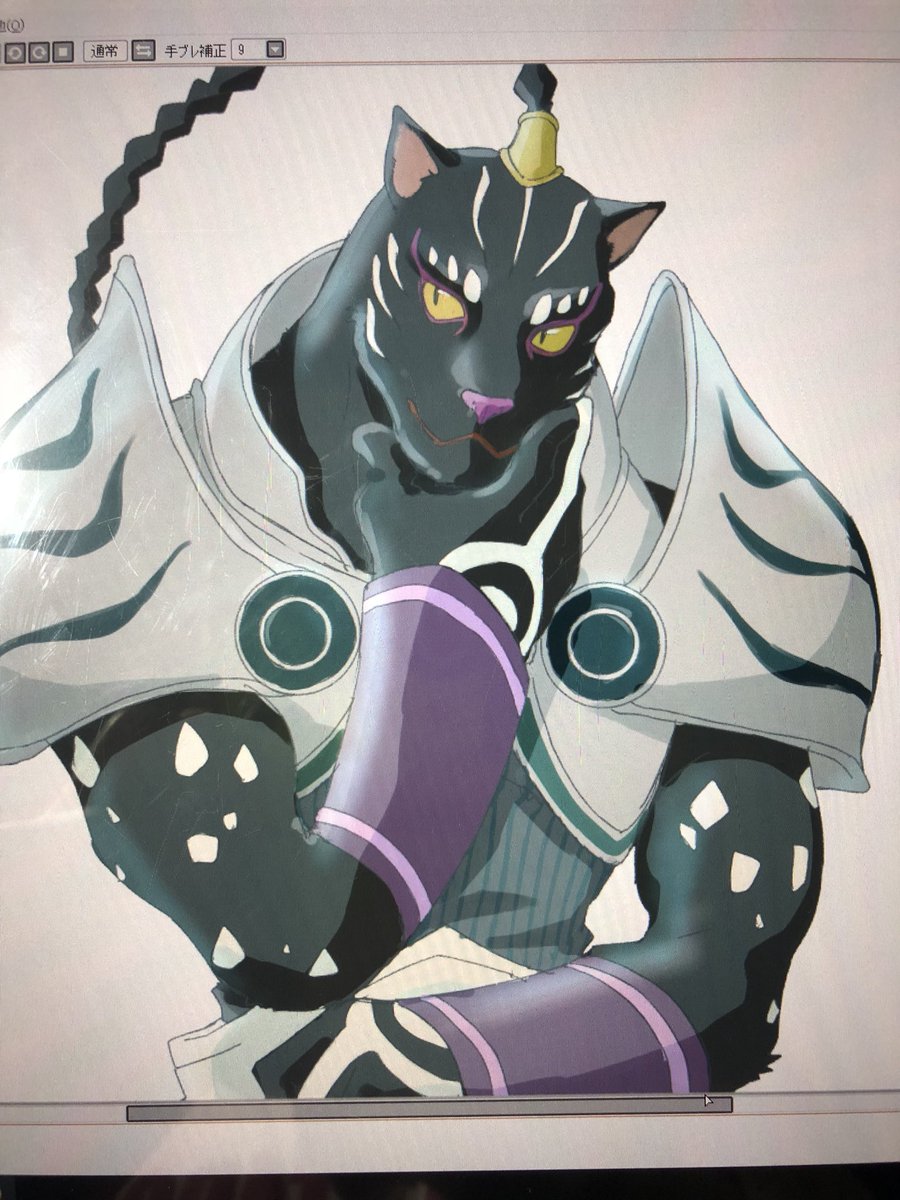 インディゴ Twitterren カレギアの黒豹 リプきたキャラの顔だけ描く