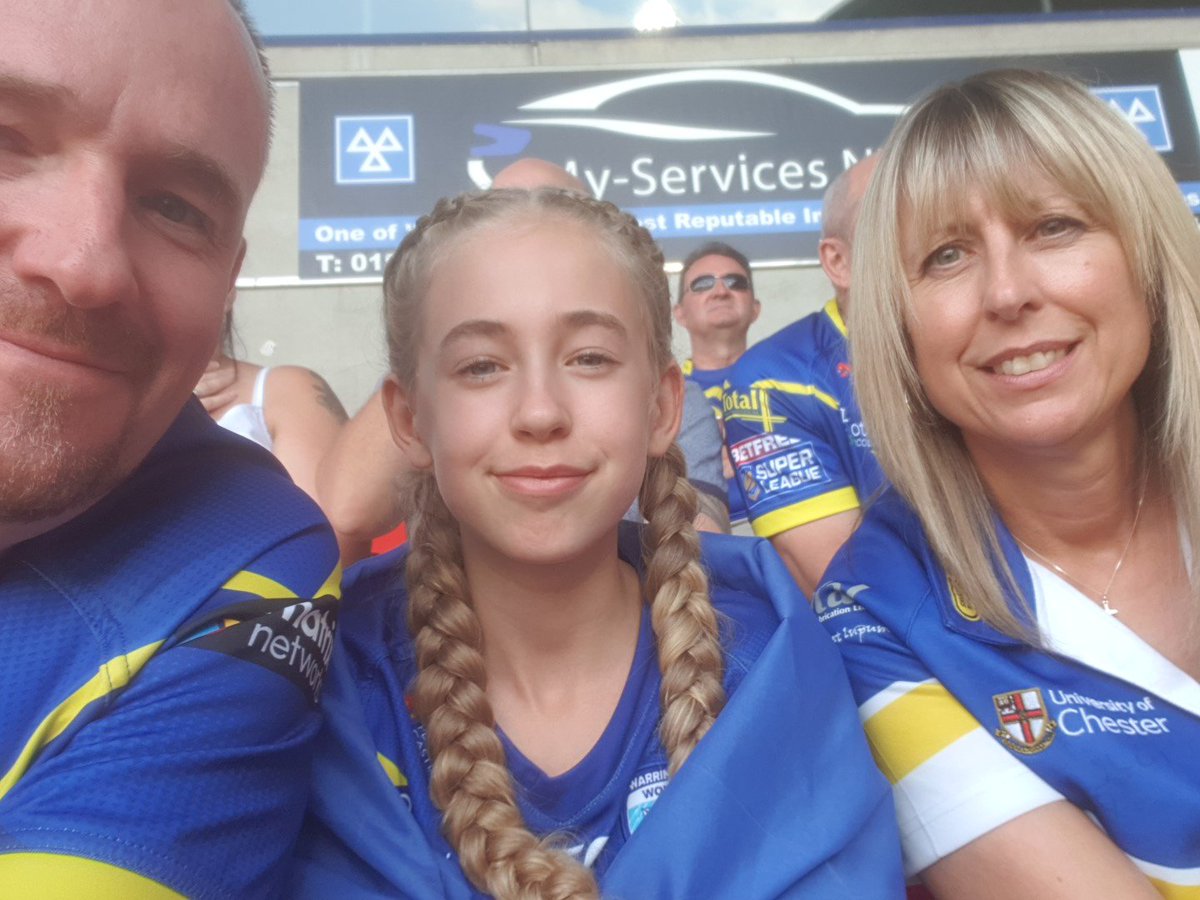 Day off watching the Mighty Wires in the Challenge Cup semi-final at Bolton. #challengecup