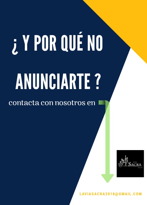 LaViaSacra's tweet photo. 🔔¿Quieres anunciarte en la próxima temporada de La Vía Sacra?🔔
⏩No dudes en contactar con nosotros por: laviasacra2018@gmail.com
#laviasacracofrade #cofradias #cofrades #programacofrade #nuevatemporadalaviasacra https://t.co/j0EUnZ8qUc