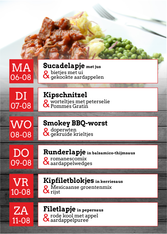 T_A_L_C's tweet photo. Aankomende week stellen wij deze maaltijden samen. Schuif je gezellig aan? Geniet nog van je zondag en graag tot morgen! https://t.co/hi3q5Hamgl
