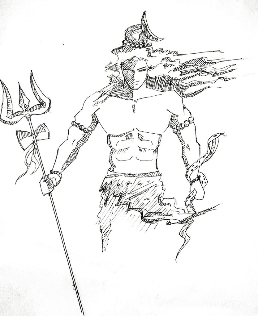 Buy Lord Shiva Sketch 2427 Pencil Online at Best Prices by Top World Artist.