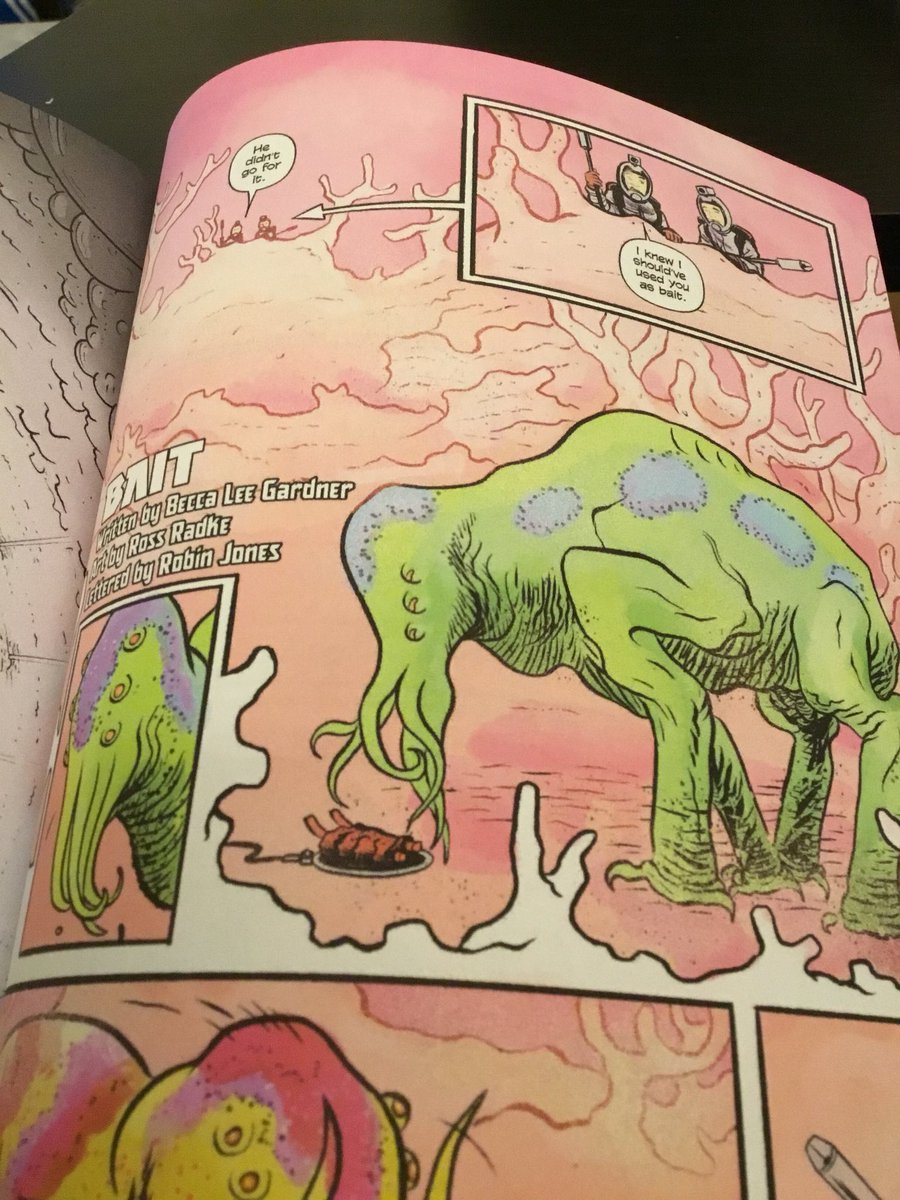 RtRadke's tweet photo. @petersimeti Here’s a giant monster anthology I drew a story for last year called Colossal Chaos now available from @Stache_Comics #sharingsunday https://t.co/8sQpiLqNlV