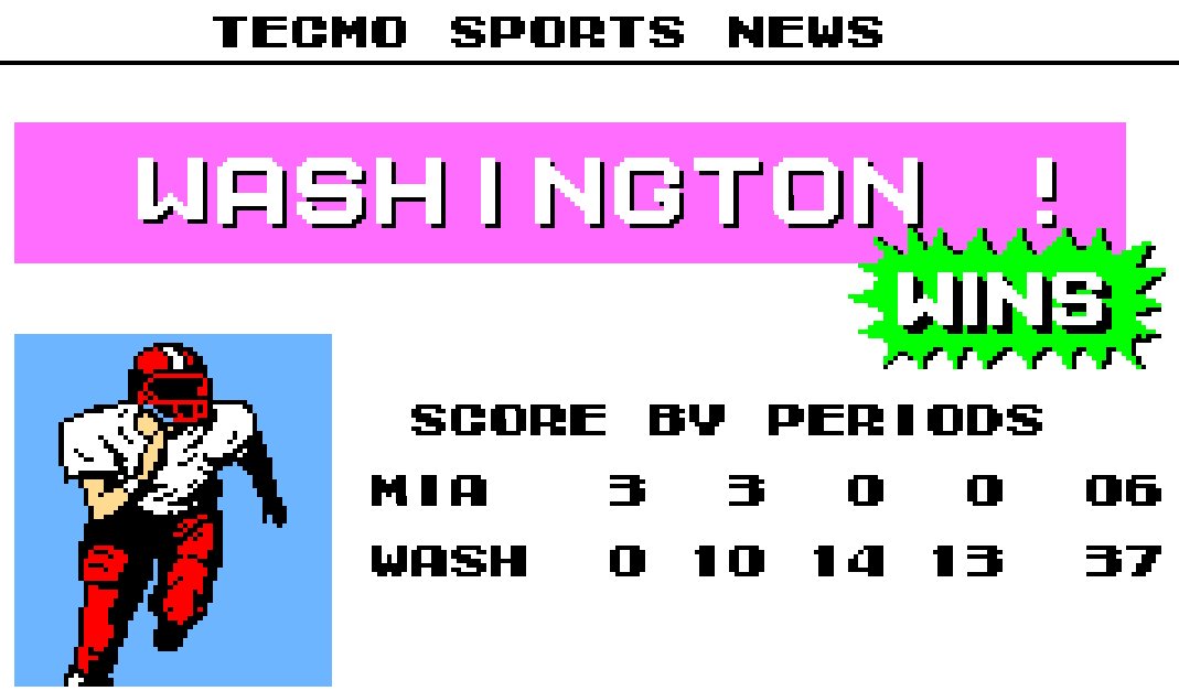 SFCTFL's tweet image. Week 4: Step Daughter gets respite from mandatory room cleaning to beat pizza team Miami 37-6

#TecmoBowl