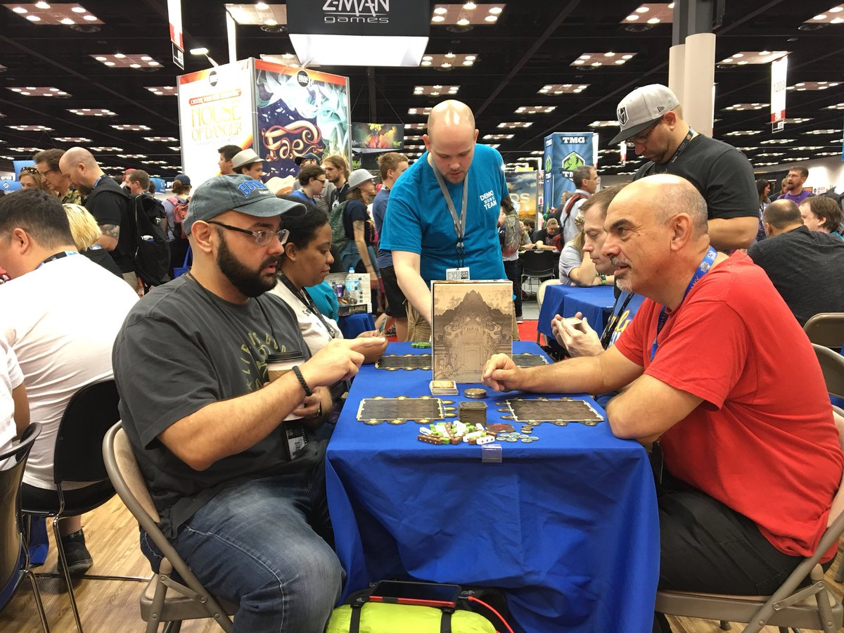 zastrygon's tweet photo. @BDMontagnes playing @Zee_Garcia in Najaraga which is great #GenCon2018 https://t.co/0ZDyZeN4Je