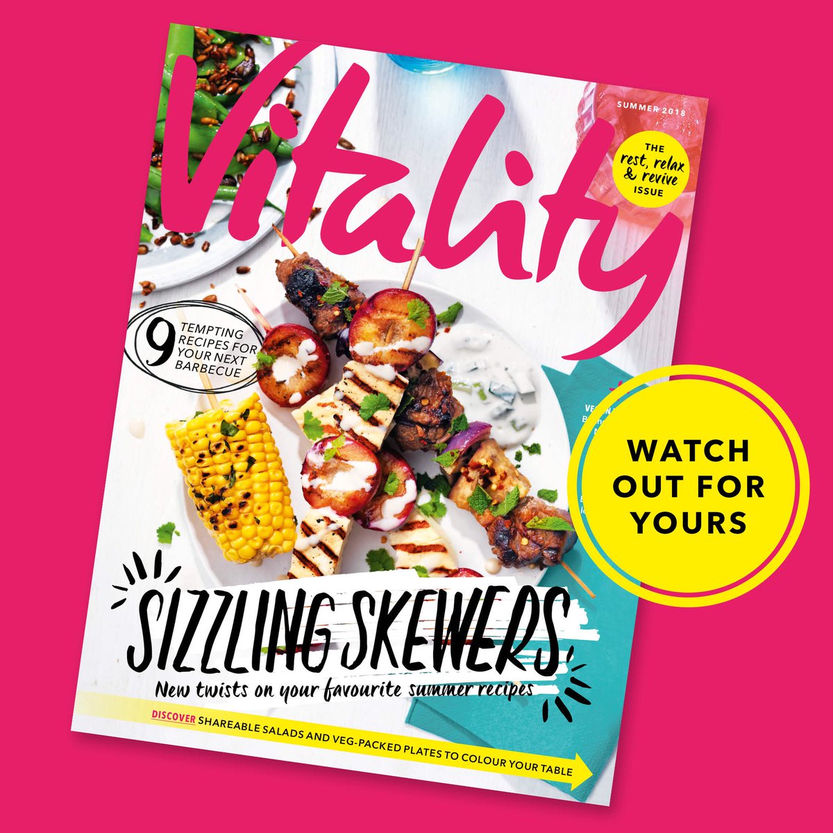 Vitality_UK's tweet image. Looking for summer feasting ideas? Tuck into sizzling skewers and shareable summer berry delights with @Ocado in the NEW Vitality summer magazine.🍓☀