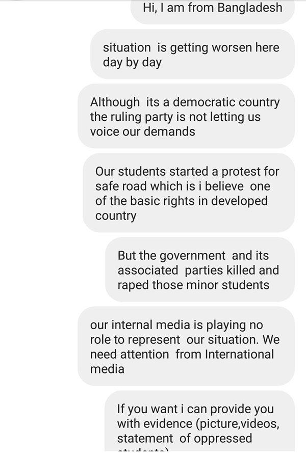 sanjida79151873's tweet photo. #WeWantJustice
#Bangladesh
#bangladeshstudentprotests
#WeDemandJustice
#

@UN @alz @AlfredoFlores @ABC @UN @hrw @BBCBreaking @CNN @cnni @UN @VP @AmazingPhil https://t.co/Tarp7kw27V