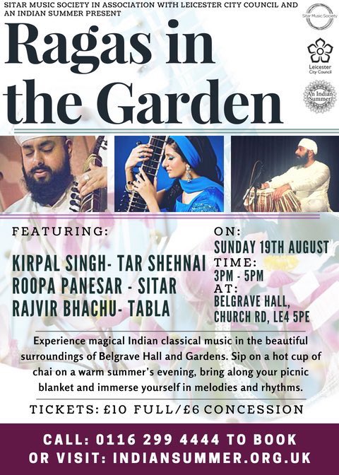 What’s the best way to spend a #SundayAfternoon? Surrounded by live music, sunshine and nature of course 🤗🍃🌻 

Come on down to #RagasintheGarden featuring the fantastic <a href="/RoopaPanesar/">Roopa Panesar</a> <a href="/KP83Pali/">Kirpal Singh Panesar</a> 

TICKETS SELLING FAST - book now to avoid disappointment: eventbrite.co.uk/e/ragas-in-the…