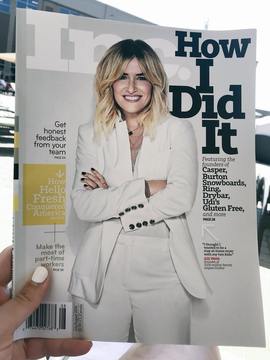 AdriennePenta's tweet image. Like the cover so much, I bought the whole magazine. Kudos to @Inc for covering #femalefounders like @AlliWebb! #HowIDidIt #Entrepreneurship