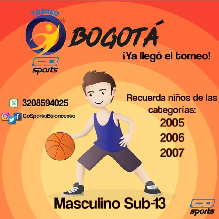 GoSportsBasket's tweet photo. #TorneoGoSports ⛹️‍♂️⛹️‍♀️
¿Quieres participar en nuestro torneo? Estas son las categorías que vamos a trabajar 👇
#Baloncesto #Colombia #GoSports #Bogotá https://t.co/uy2SXOM9qb