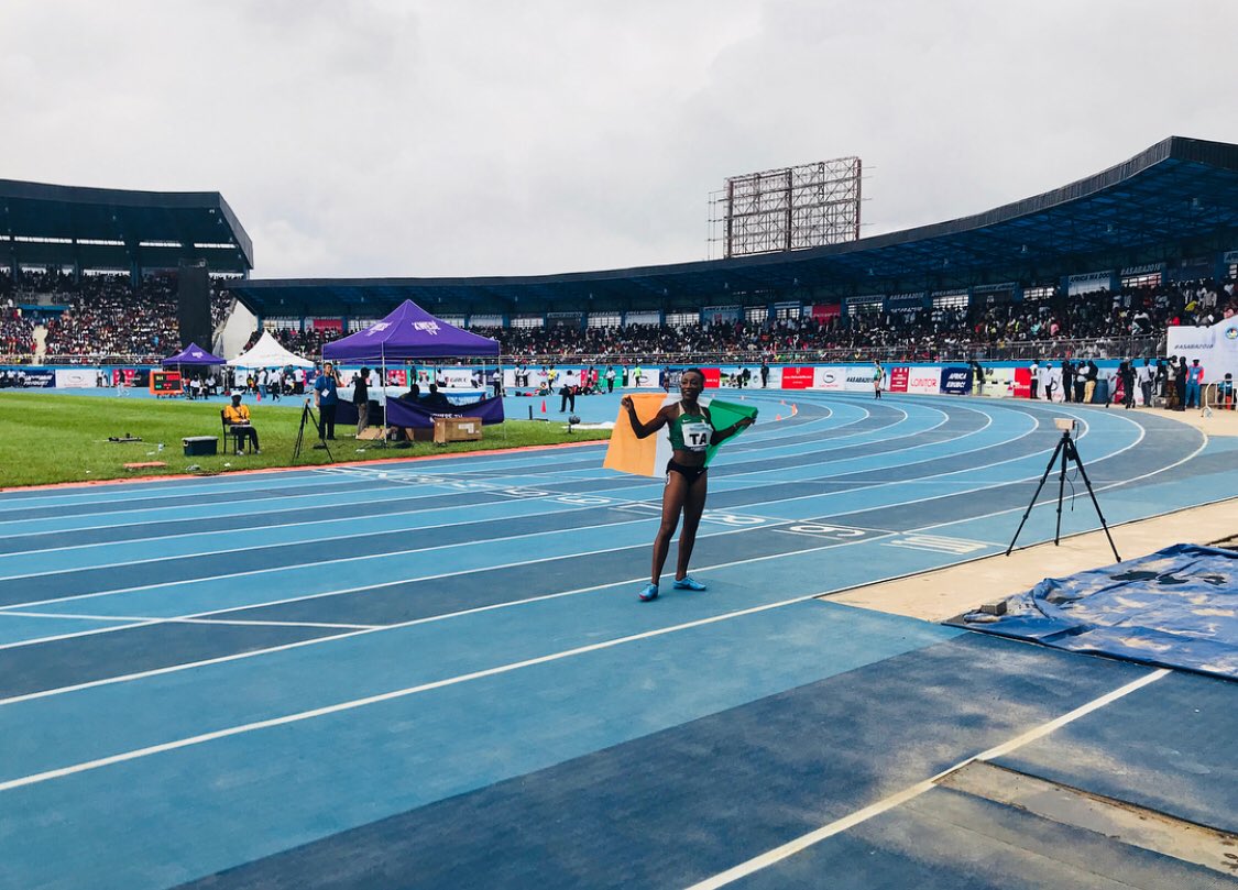 saedeciv's tweet image. breaking news: après les 100M, Encore une fois Marie Josée championne d’Afrique 200M au Nigeria! #civ #Asaba2018