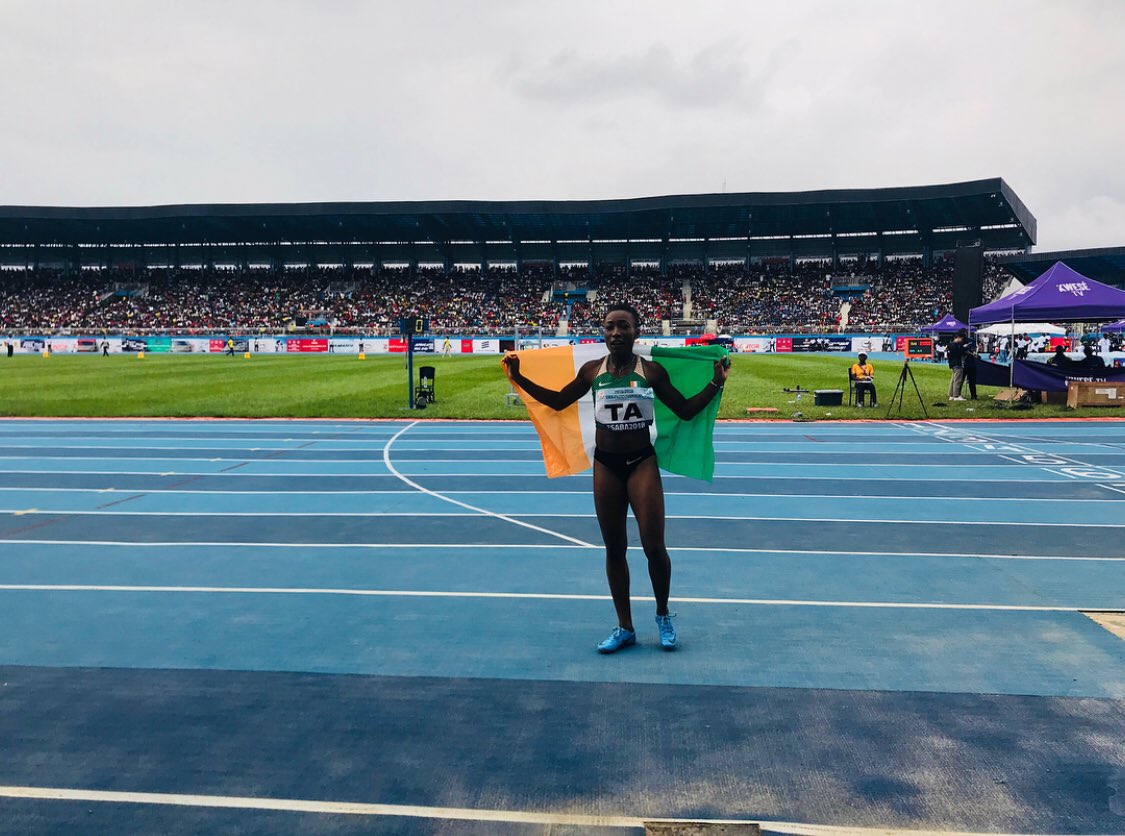 saedeciv's tweet image. breaking news: après les 100M, Encore une fois Marie Josée championne d’Afrique 200M au Nigeria! #civ #Asaba2018