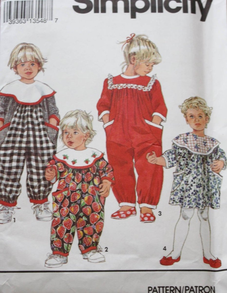 sueforgetmenot's tweet image. Simplicity 8199, Toddlers Dress, Jumpsuit, Toddlers Sewing Pattern, Sizes 1 2 3,4  UNCUT, Factory Folded tuppu.net/7b4de9fc #BluetreeSewingStudio #Etsy #EasyToSew
