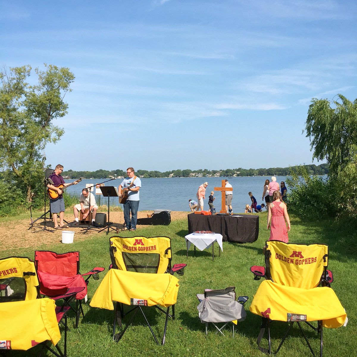 Lakeside_Cov's tweet photo. A few photos from our first outdoor baptism service at Lake Minnewashta! #Faith #Baptsim #Lakeside https://t.co/5AhlparSIY