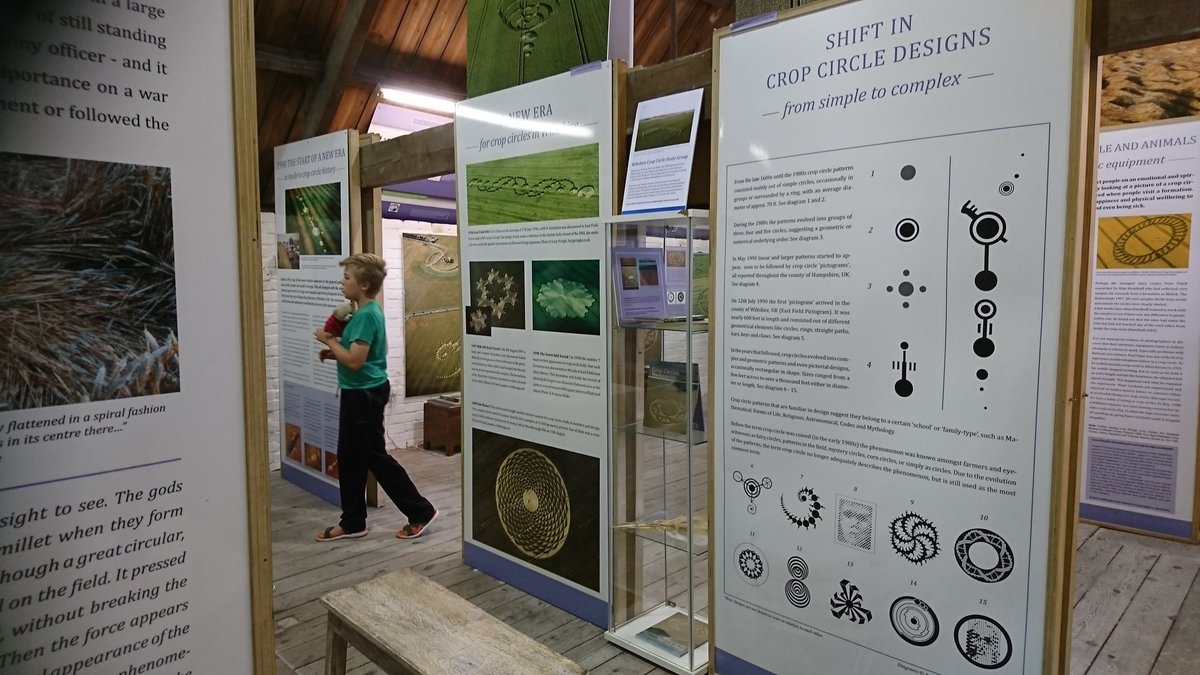 CirclesTheFilm's tweet photo. Back to Honeystreet and the excellent new Crop Circle Exhibition at the Millside Cafe https://t.co/RgqyZTWXdb
