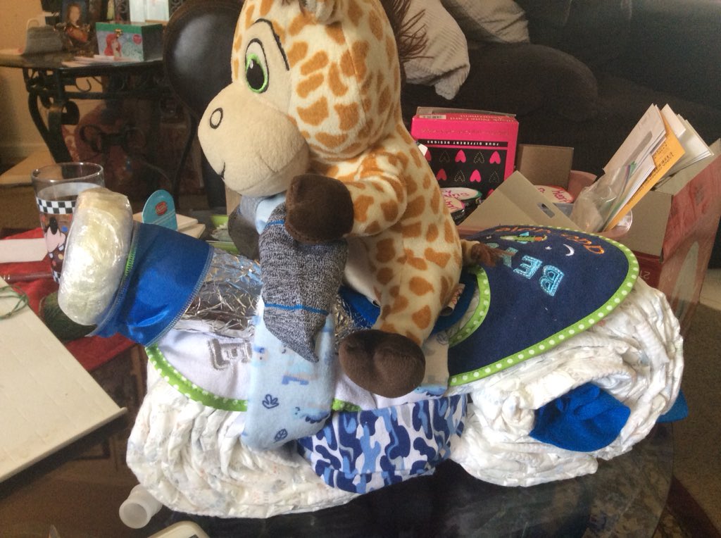 MommyAndMoo's tweet photo. @LadiesOfLivePD @LivePdBlueLine @CurleyWpd @LivePdFantasyLG @warwickripd @sherifflamb1 @GwinnettSO & anyone one else who knows someone having a baby, I went to my BODaughter’s #BabyShower & attempted my first #DiaperMotorcycle
#ShouldaMadeTheGiraffeAHelmet #KeptFallingOff
#BoGma https://t.co/bCiJgb4VFt