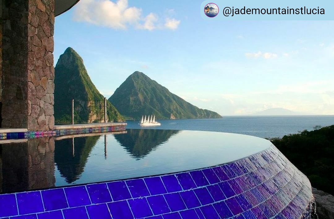 View: Mother Nature
Edge: <a href="/TheQuestarPools/">Questar_Pools</a> 
Total Package: <a href="/JADEMOUNTAIN/">JADE MOUNTAIN</a>
・・・ 
Paradise found... #luxury #travel #saintlucia #stlucia #jademountain #resort #caribbean #jademountainresort #honeymoons #love #virtuosotravel