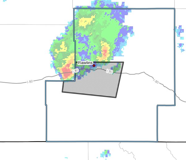 959AM 8/5 Central Carbon County, WY a strong thunderstorm is located 8