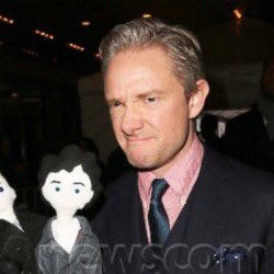 MartinFreemcn's tweet photo. #MartinFreeman with some fan made Sherlock dolls. https://t.co/liDi7HR9JH