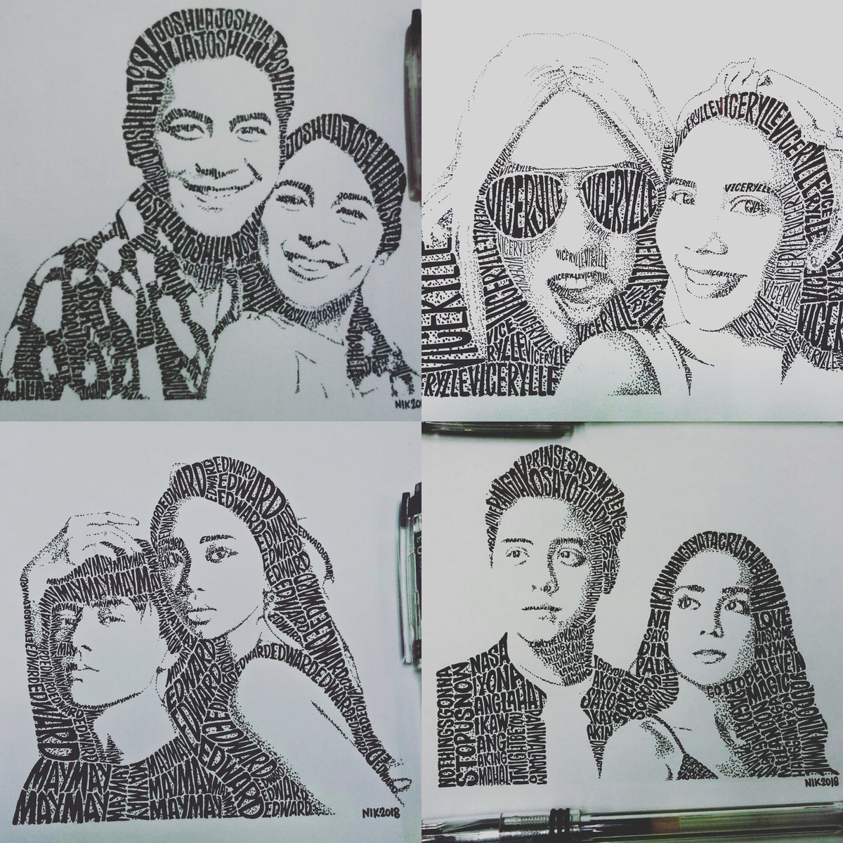 Love Teams so far.
Just to cope up. Medyo busy these days. Ill make more LoveTeams soon. :)

#TextArtByNik 
#JoshLia 
#ViceRylle 
#MayWard
#KathNiel