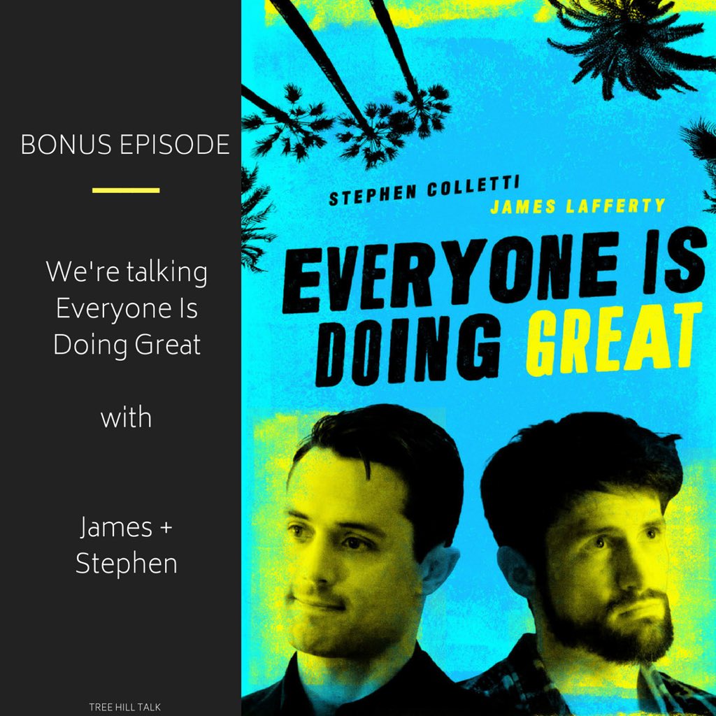 michruby's tweet photo. Say what?! @ThisIsLafferty + @StephenColletti joined us on @treehilltalk this week and chatted @EDGTVshow. https://t.co/DwP3Gcw9DJ Episode is up now for wherever you listen to podcasts! #EveryoneIsDoingGreat 🍌 #treehilltalk https://t.co/pF45z5zJjh