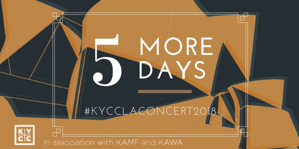 KYCCLA's tweet image. Only 5 more days until #KYCCLAConcert2018! You don&apos;t want to miss out! bit.ly/2Kc39Nj
