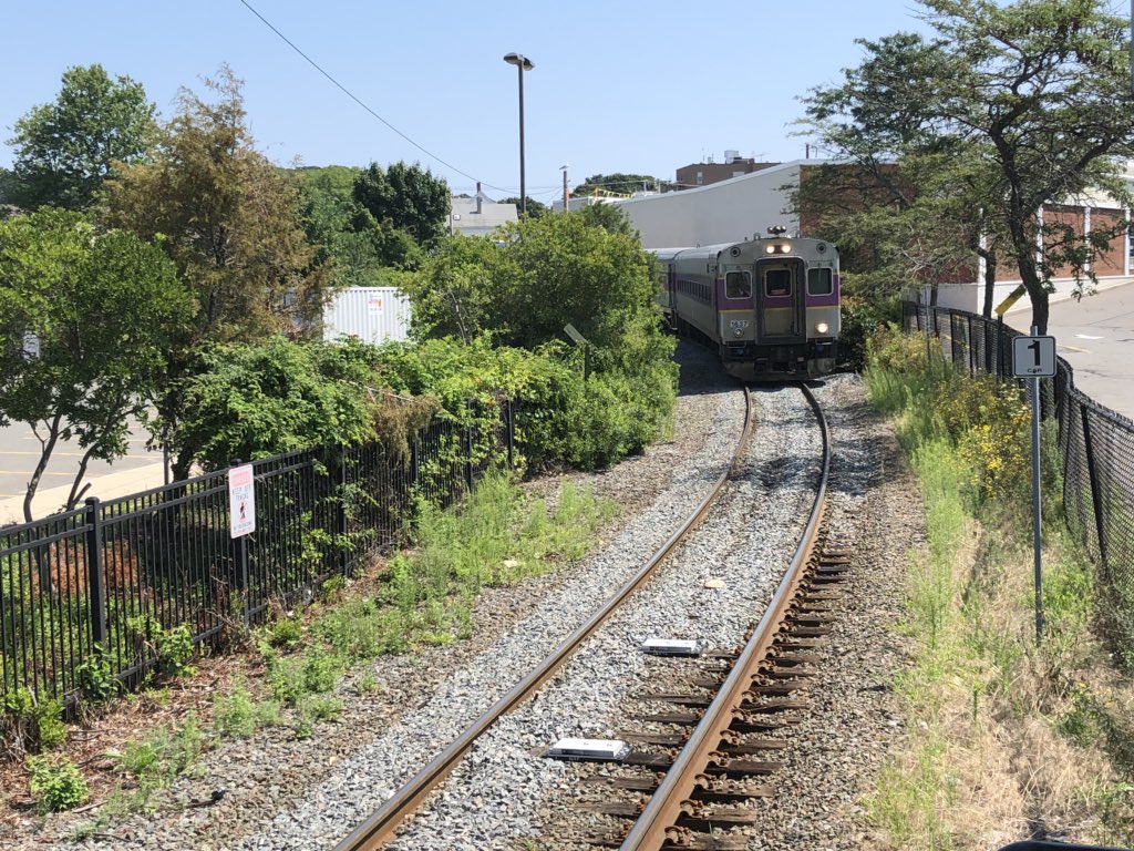 alexhornbyrail's tweet photo. Quick stop off in Gloucester, now back on board with a friendly conductor - well done @MBTA_CR https://t.co/0u6ckLJWHd