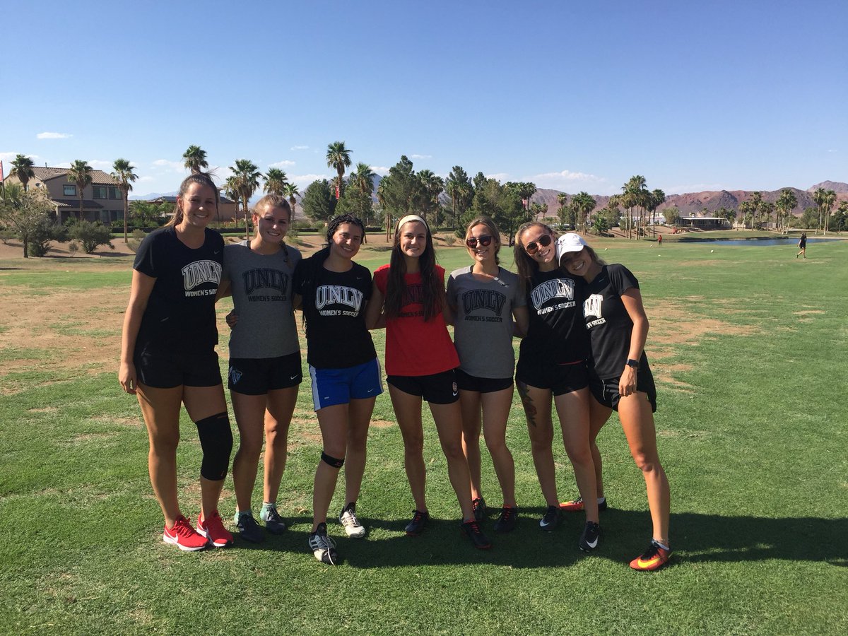 UNLVwSoccer's tweet photo. Took a break from preseason training yesterday to play some foot ⛳️! #WorkHardPlayHard #BEaREBEL https://t.co/e4OXJK9NML