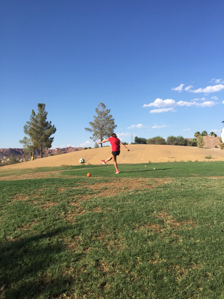 UNLVwSoccer's tweet photo. Took a break from preseason training yesterday to play some foot ⛳️! #WorkHardPlayHard #BEaREBEL https://t.co/e4OXJK9NML